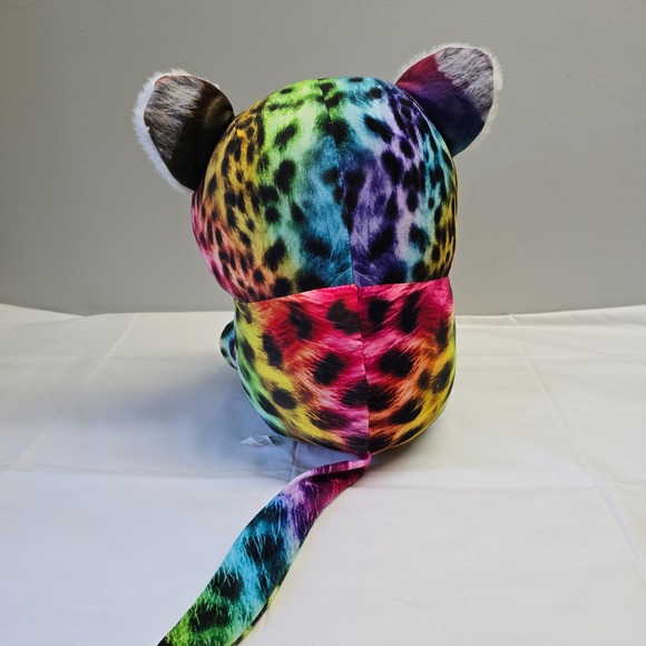 Wild Alive Ana the Leopard Plush 12" Rainbow Big Eyes Stuffed Animal 2020 - Picture 3 of 8